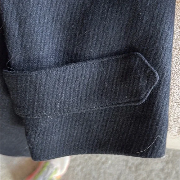 Cole Haan Black Pea Coat with Faux Fur Hood - Picture 9 of 9